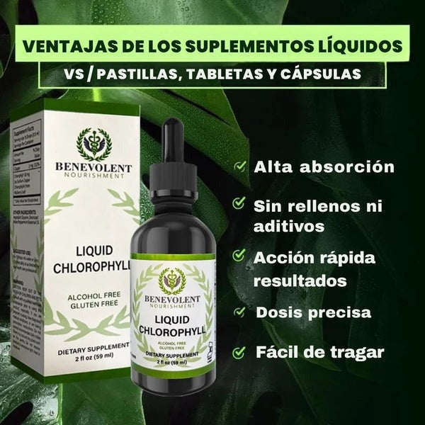 Benevolent® | Clorofila Líquida en gotas