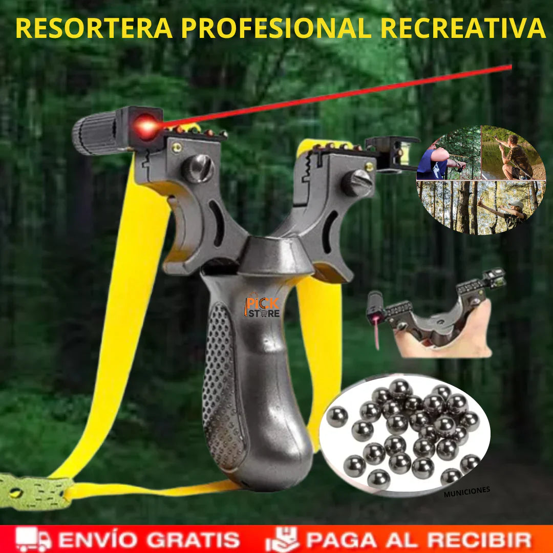 Resortera Pro Con Luz Guía Con Envio Gratis