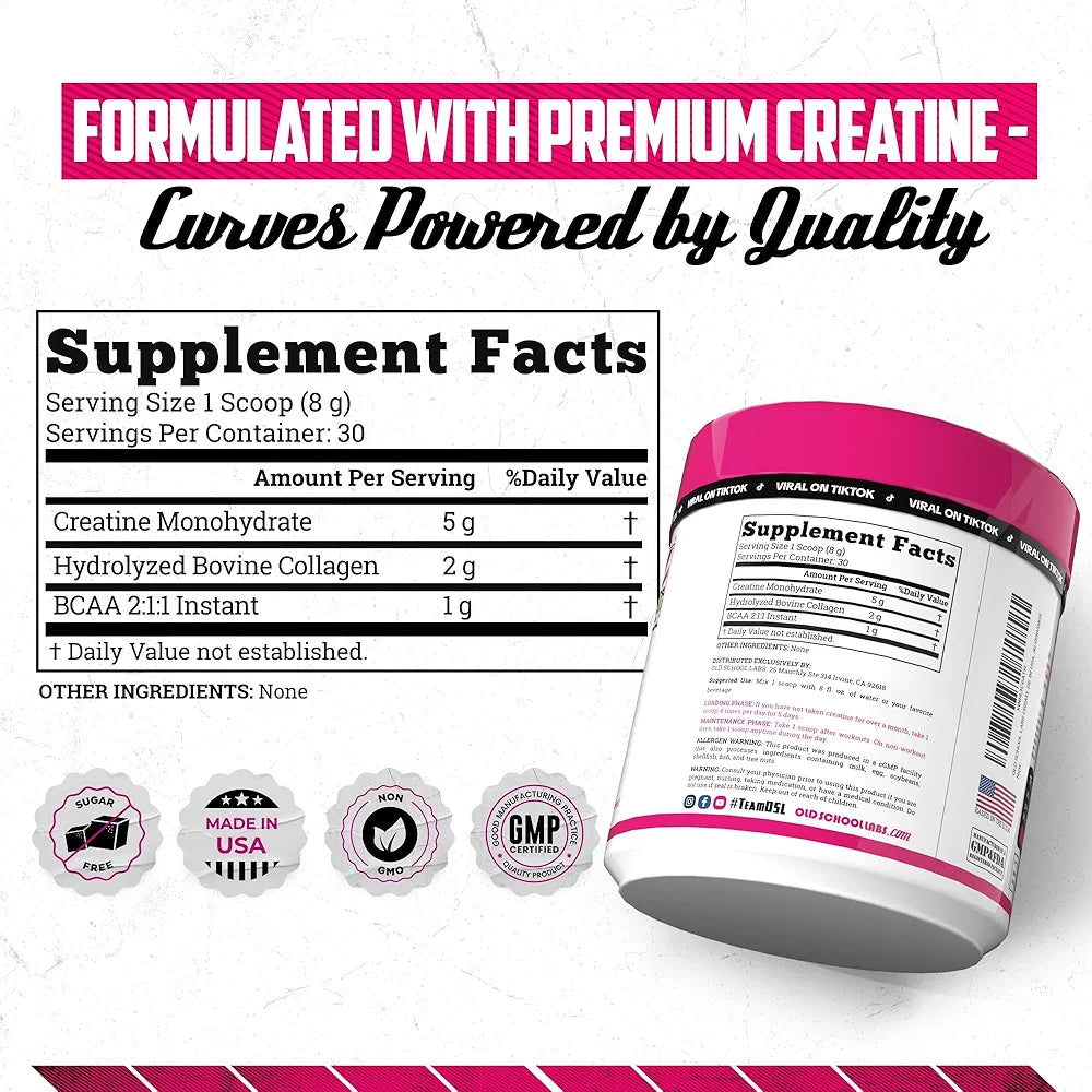 CREATINE MONOHYDRATADA ORIGINAL PARA MUJERES 🍑 3 EN 1 (+COLAGENO) + ENVIO GRATIS 🎁